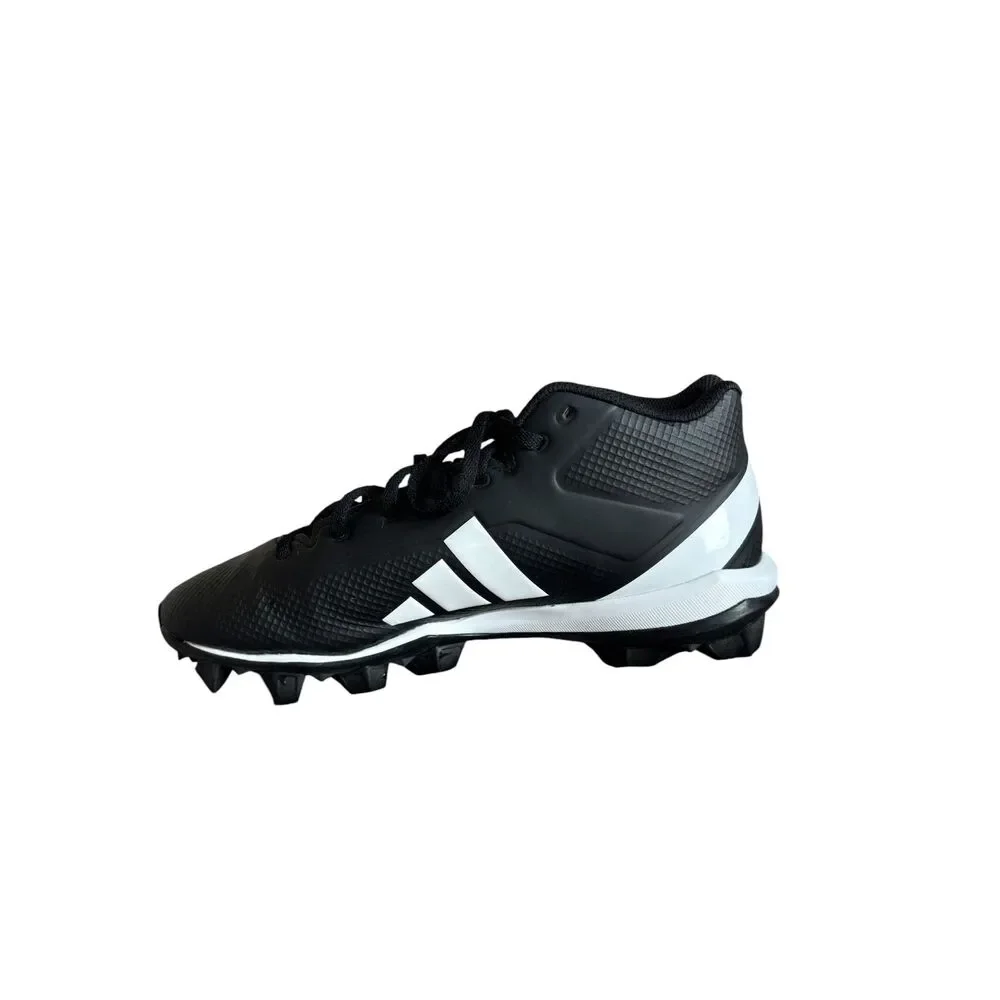 Adidas Adizero Impact.2 Molded Rubber Football Cleats Men's Black White Size 8